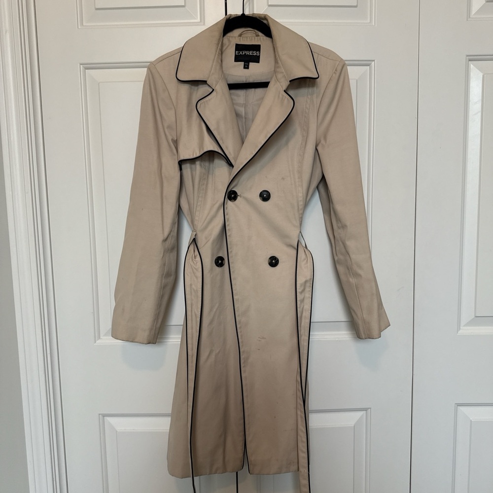 Express Tan Trench Coat